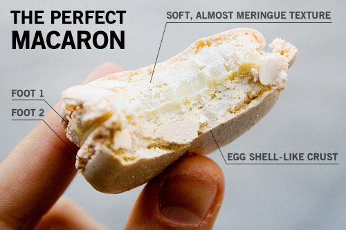 French macaroon cross-section