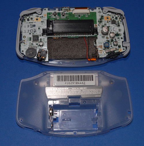 GBA Rear Cover Removed