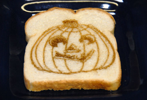 Laser Toast Jack-O-Lantern